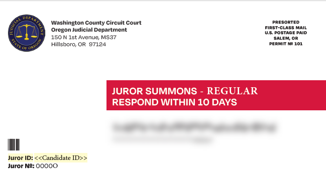 Juror Summons Example Image